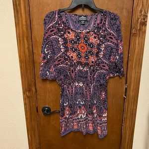 Purple and orange dress